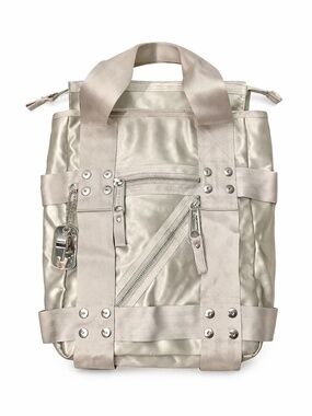 Juicy Couture Vintage Silver Canvas Tote Bag with Whistle & Dog Tag – EUC